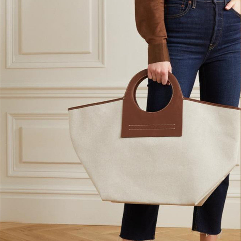 Trendy Canvas Reisetasche (Wing Shape) – Leder Panel Damen in verschiedenen Farben