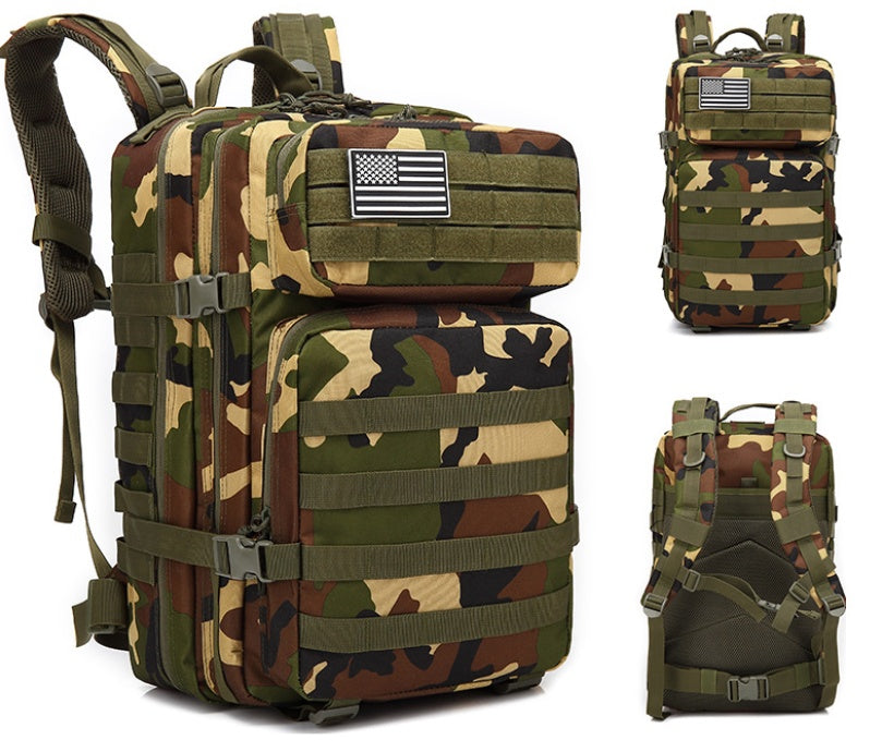 Taktischer Outdoor Rucksack (45L) – Militär MOLLE System für Reise, Camping & Bergsteigen