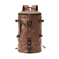 Korean Style Rucksack (38L) – PU Leder & Canvas Reise & Outdoor Unisex