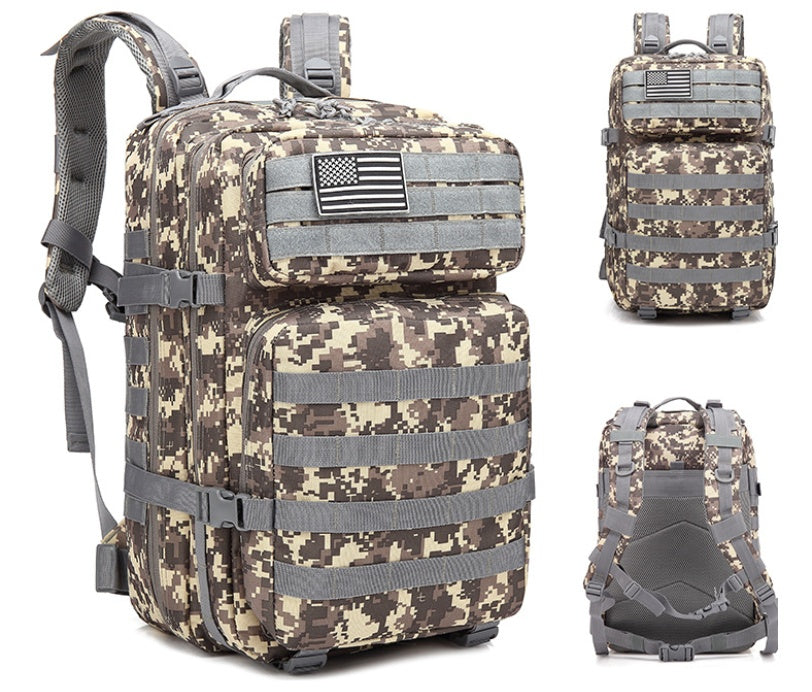 Taktischer Outdoor Rucksack (45L) – Militär MOLLE System für Reise, Camping & Bergsteigen
