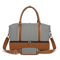 Gestreifte Canvas Reisetasche Damen (20-35L) – Elegante Handtasche für Reise