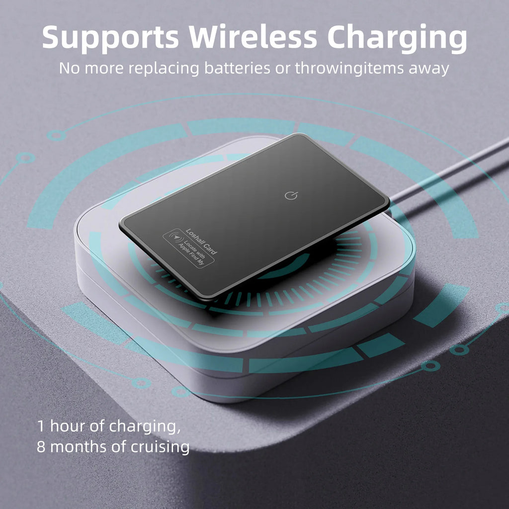 FindMy Ultra-thin Tracker – Apple MFi iOS Wireless Charging Wallet