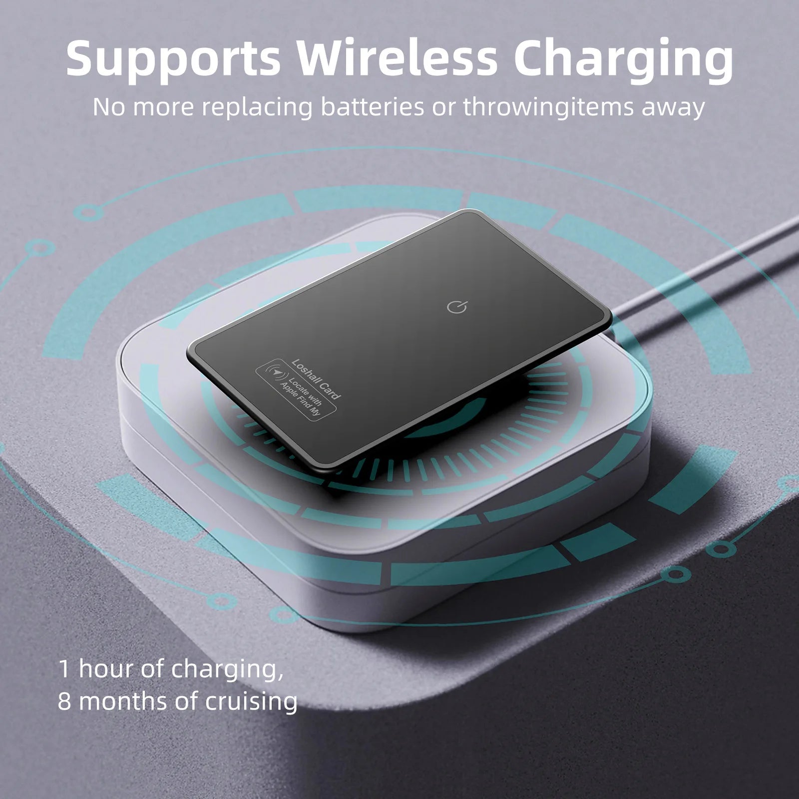 FindMy Ultra-thin Tracker – Apple MFi iOS Wireless Charging Wallet