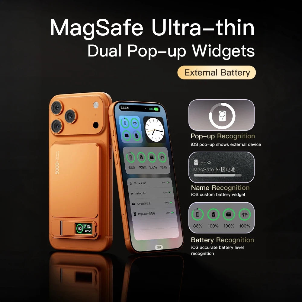 Premium Magnetische Wireless Powerbank (5000/10000mAh) – 20W Metall Two-way Schnellladung