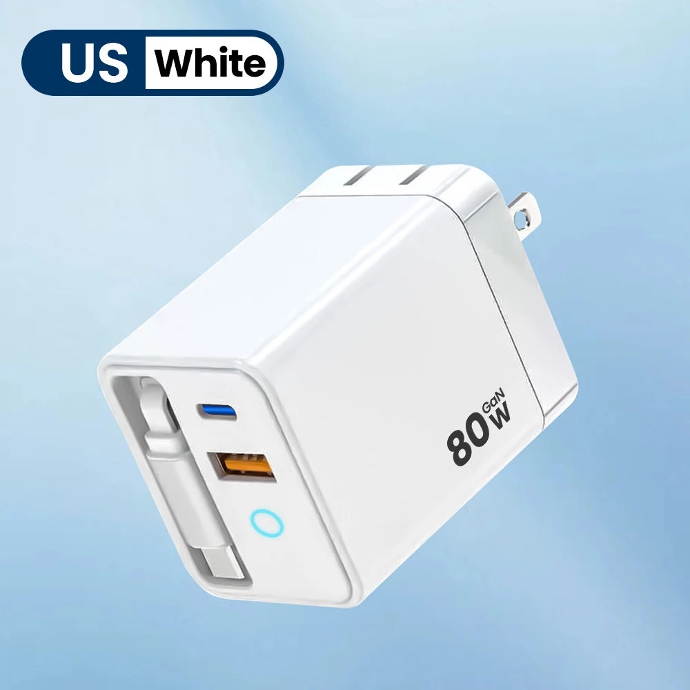 Elough 80W GaN Premium Ladegerät – Multi Port iPhone Samsung Google Pixel Huawei