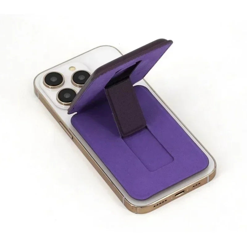 Magnetisches Kunstleder Wallet mit Ständer – iPhone 13-15 Pro Max Magsafe Kartenhalter