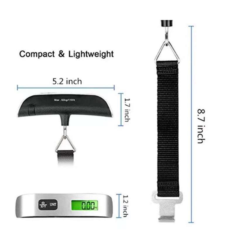 Kofferwaage Digital – 50kg LCD Temperatur kg/lb CE zertifiziert