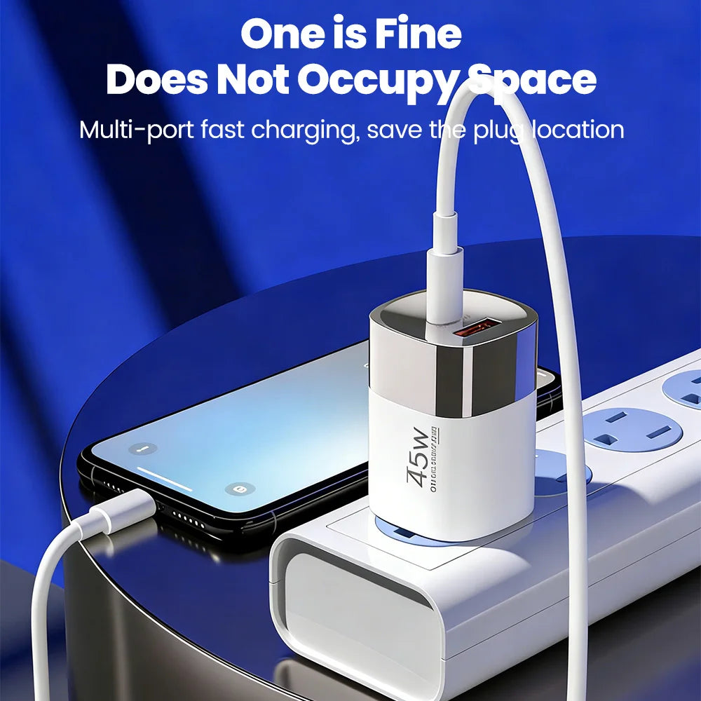 Elough 45W USB-C Schnellladegerät – Dual Port QC iPhone Huawei Realme