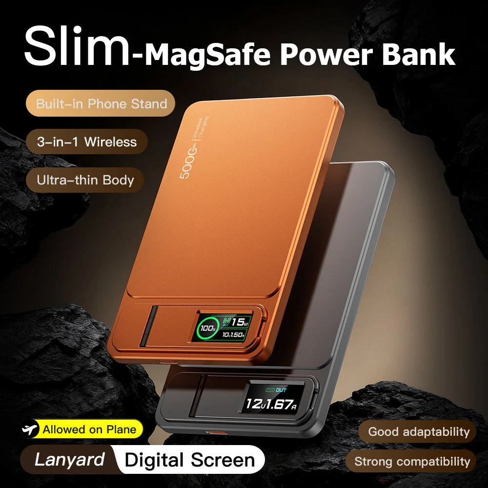 Premium Magnetische Wireless Powerbank (5000/10000mAh) – 20W Metall Two-way Schnellladung
