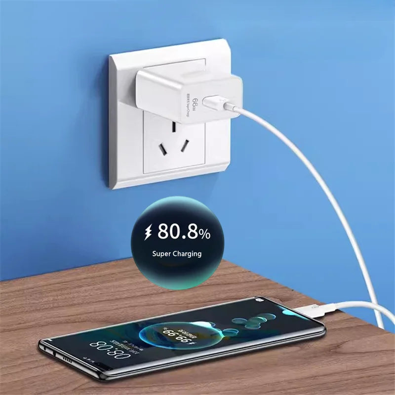 66W Huawei Schnellladegerät EU – 6A SuperCharge USB-C Kabel Honor Nova