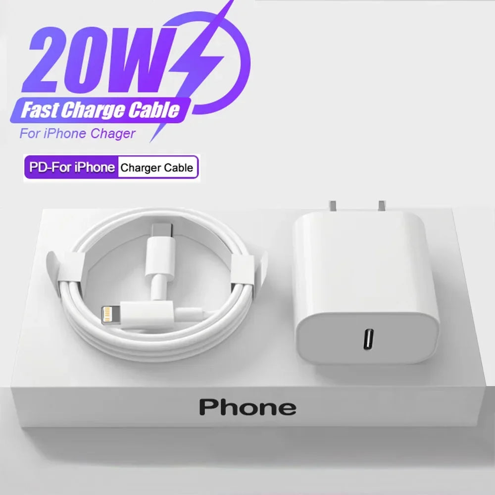 20W iPhone Schnellladegerät – Lightning USB-C für iPhone 11-14