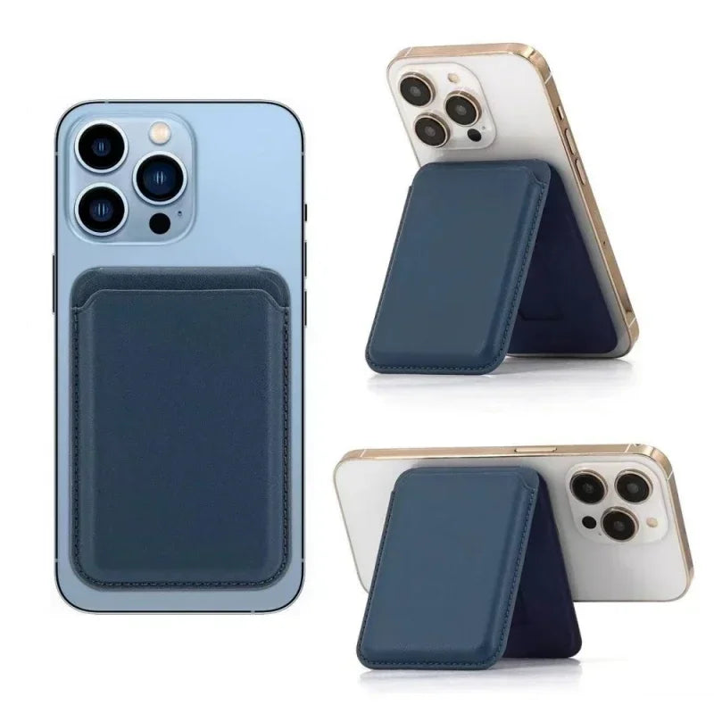 Magnetisches Kunstleder Wallet mit Ständer – iPhone 13-15 Pro Max Magsafe Kartenhalter