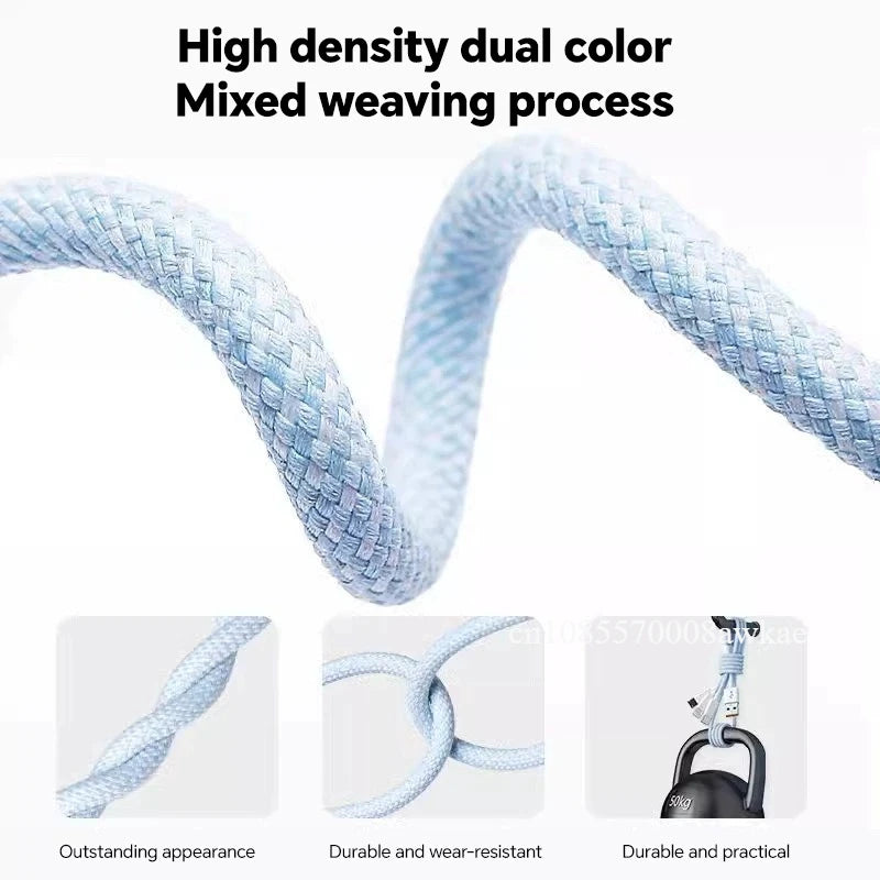 OIITH 3-in-1 Ladekabel 100W – Lightning USB-C Micro iPhone Samsung Google Pixel