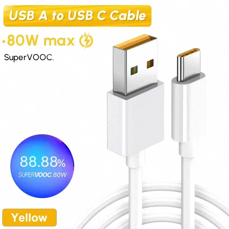 SuperVOOC 80W USB-C Schnellladekabel – Samsung Xiaomi Huawei Android Original