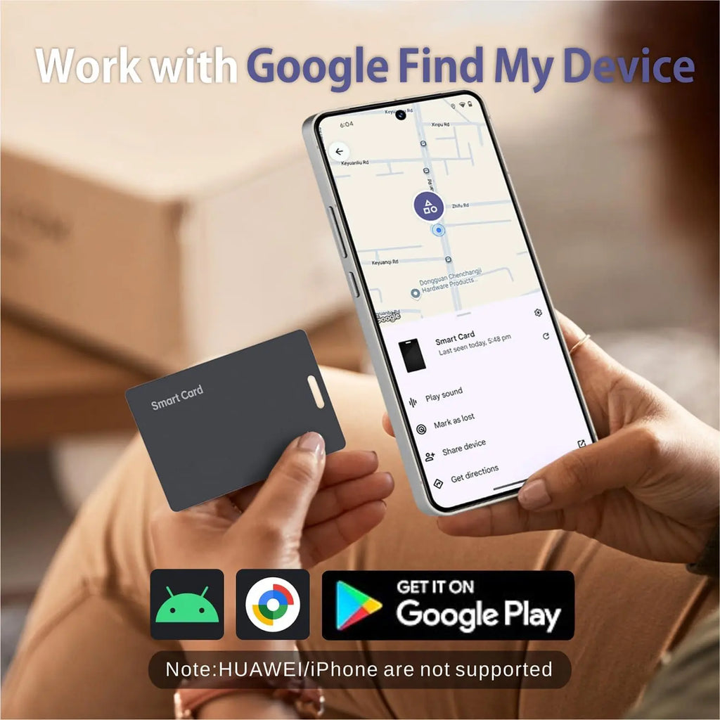 Wallet Tracker Card Android – Google Find Hub Wireless Charging IP68
