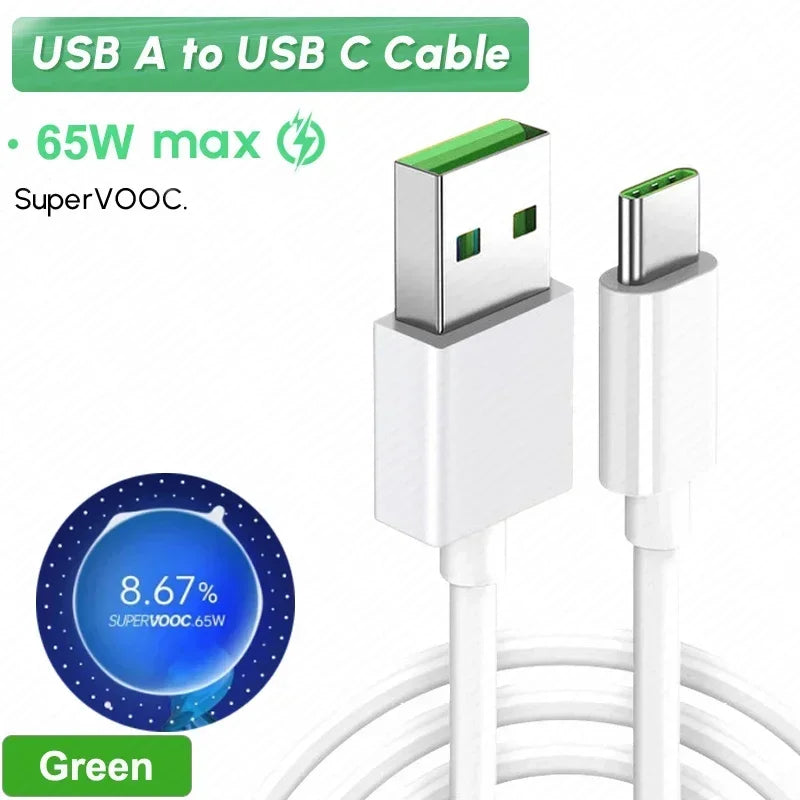 SuperVOOC 80W USB-C Schnellladekabel – Samsung Xiaomi Huawei Android Original