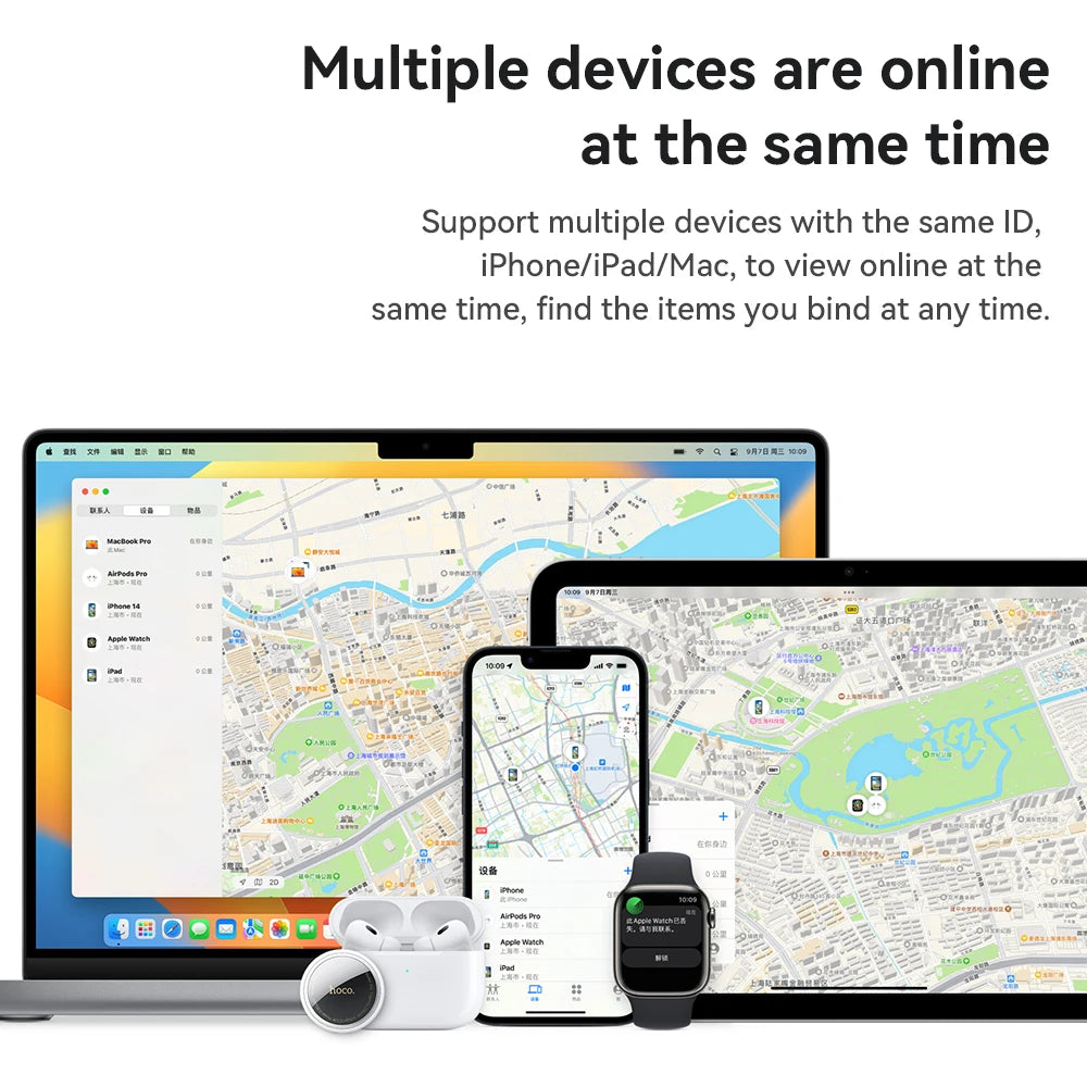 HOCO E91 Premium Bluetooth GPS Tracker – Airtag kompatibel Anti-Lost Smart Finder