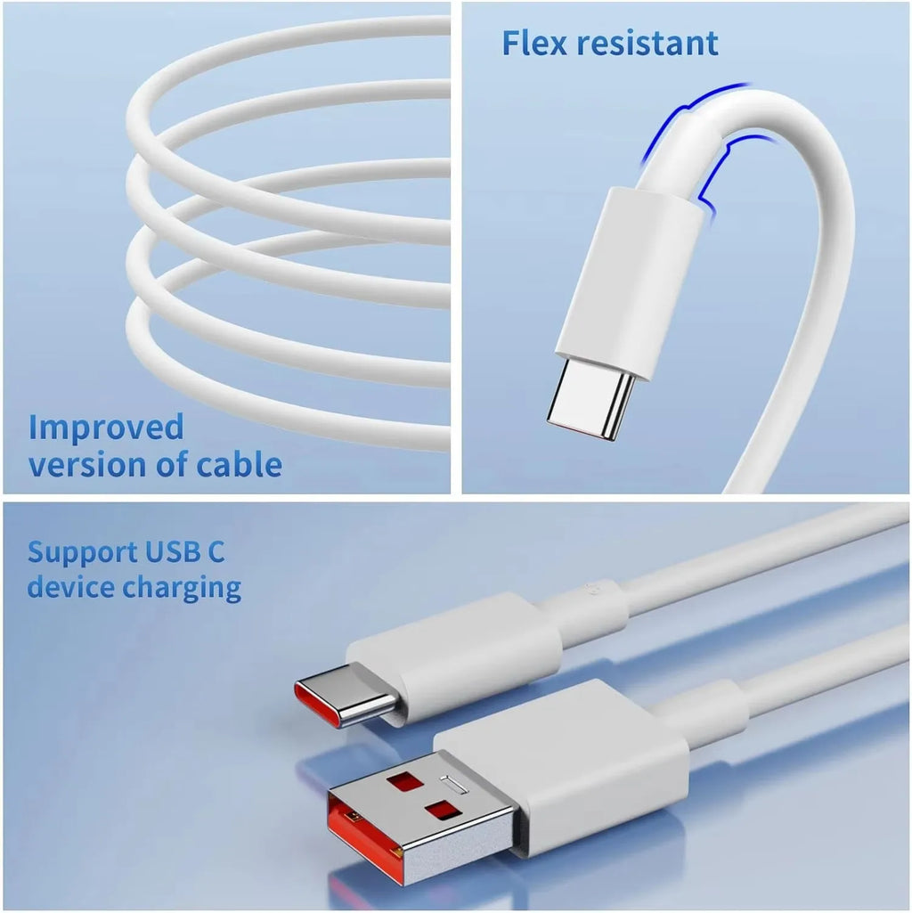 120W Xiaomi Schnellladegerät EU – 6A Turbo USB-C Kabel Redmi POCO