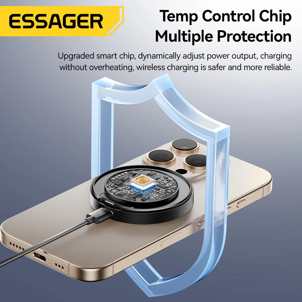 Essager 15W Magnetischer Wireless Charger mit Halter – iPhone 12-17 AirPods