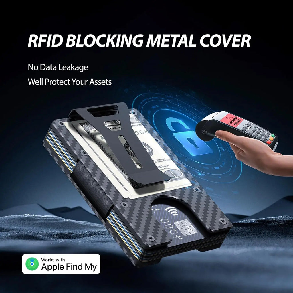 Smart Metal Wallet Find My – RFID Blocking 12 Karten 11 Farben iOS