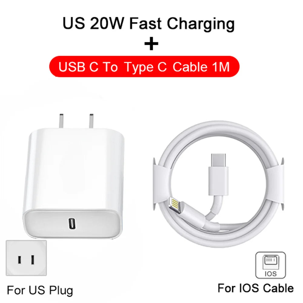 20W iPhone Schnellladegerät – Lightning USB-C für iPhone 11-14