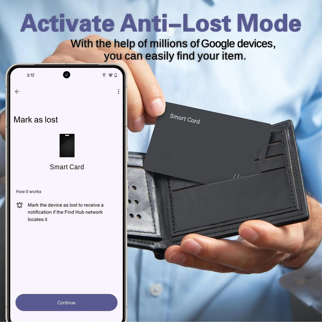 Wallet Tracker Card Android – Google Find Hub Wireless Charging IP68