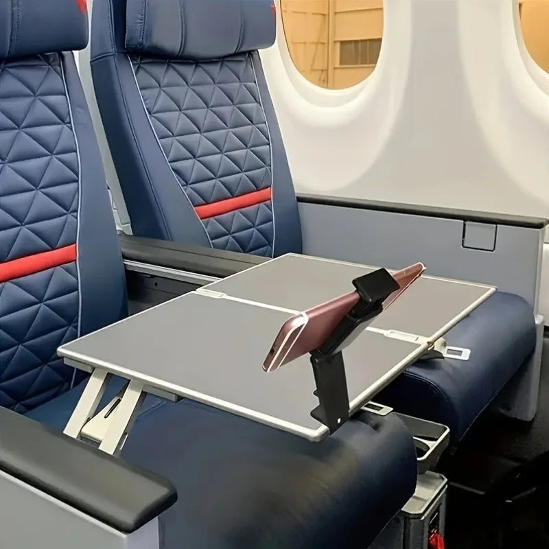 Faltbarer Flugzeug Handyhalter – Universal Verstellbar Rotierbar Reise & Desk