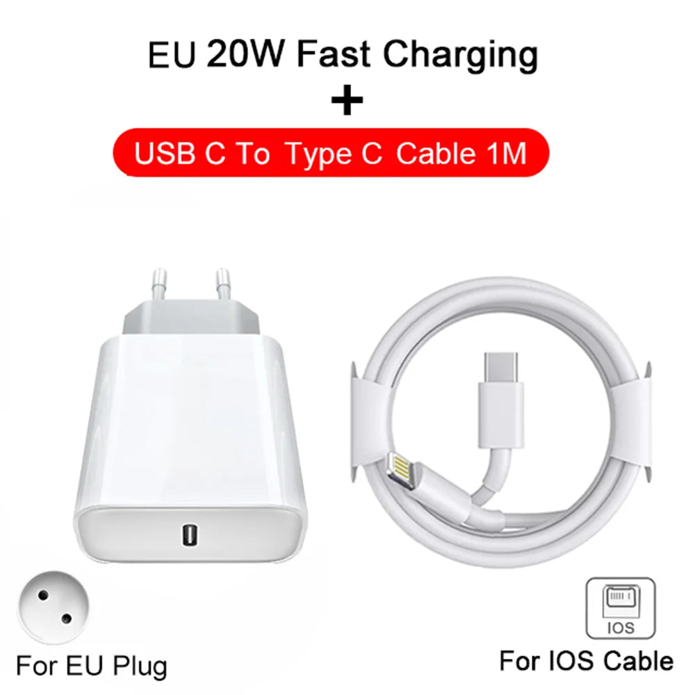 20W iPhone Schnellladegerät – Lightning USB-C für iPhone 11-14