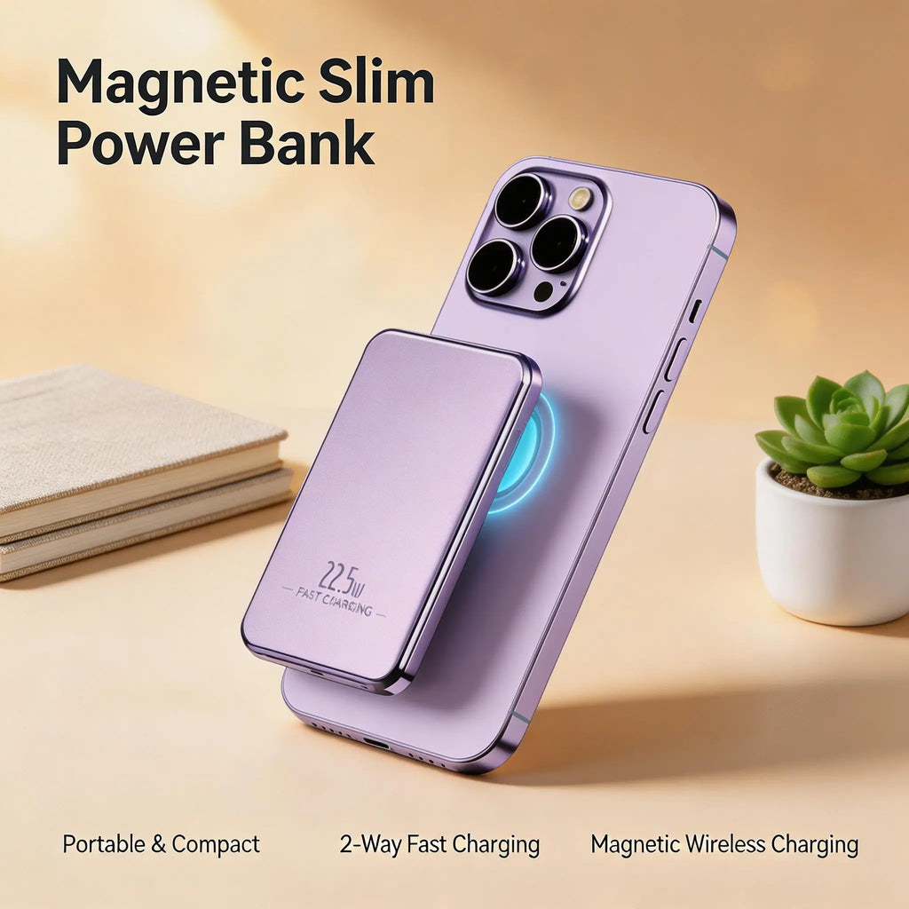 Magnetische Wireless Powerbank – 20W USB-C Schnellladung für iPhone & Android
