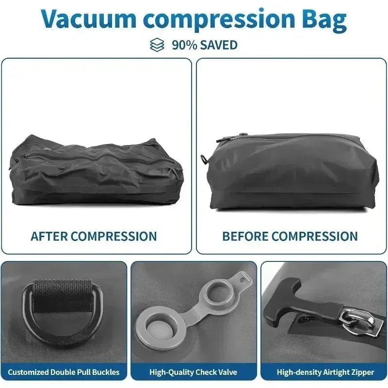 Vakuum Kompressionsbeutel 17L – Mit Luftpumpe Wiederverwendbar Reise