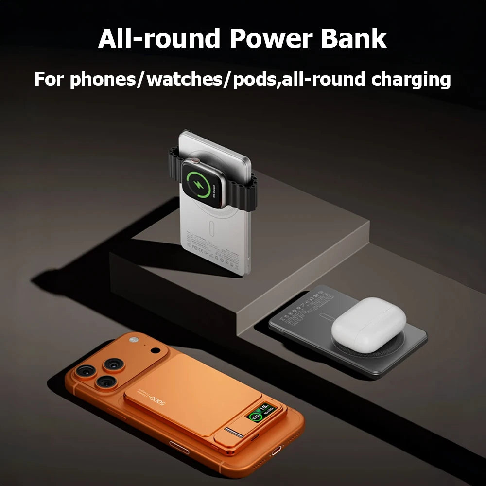Premium Magnetische Wireless Powerbank (5000/10000mAh) – 20W Metall Two-way Schnellladung