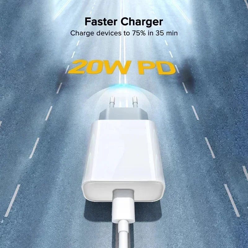 20W iPhone Schnellladegerät – Lightning USB-C für iPhone 11-14