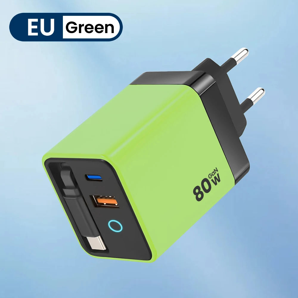 Elough 80W GaN Premium Ladegerät – Multi Port iPhone Samsung Google Pixel Huawei