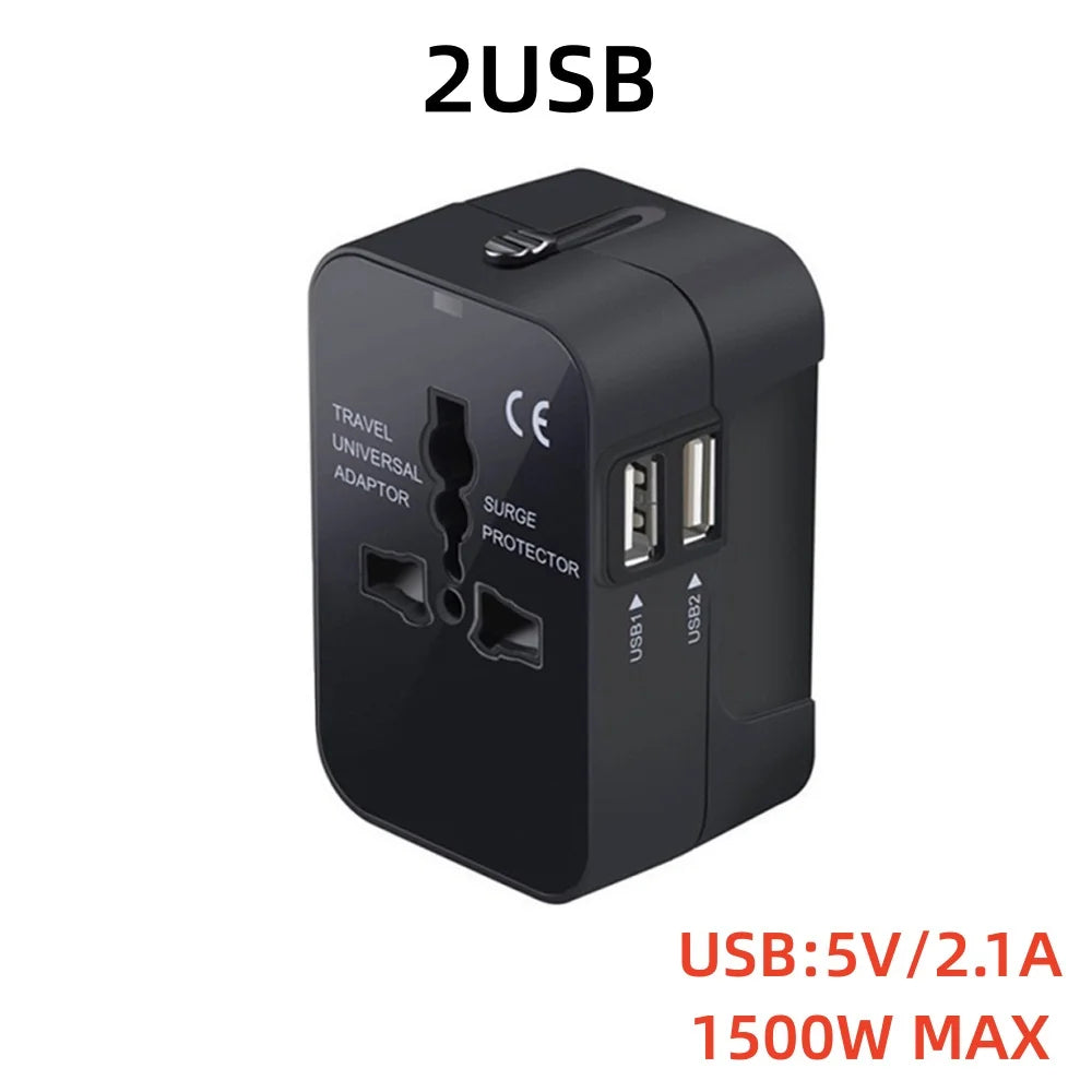 Universal Reiseadapter EU US UK AU – USB & USB-C Dual Ports Global