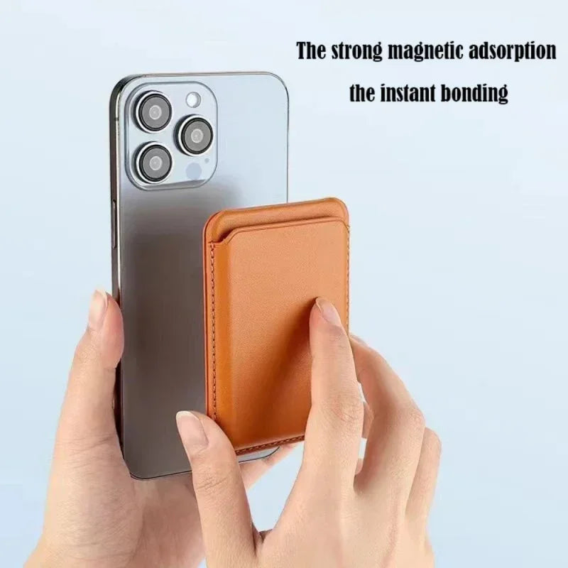 Magnetisches Kunstleder Wallet mit Ständer – iPhone 13-15 Pro Max Magsafe Kartenhalter