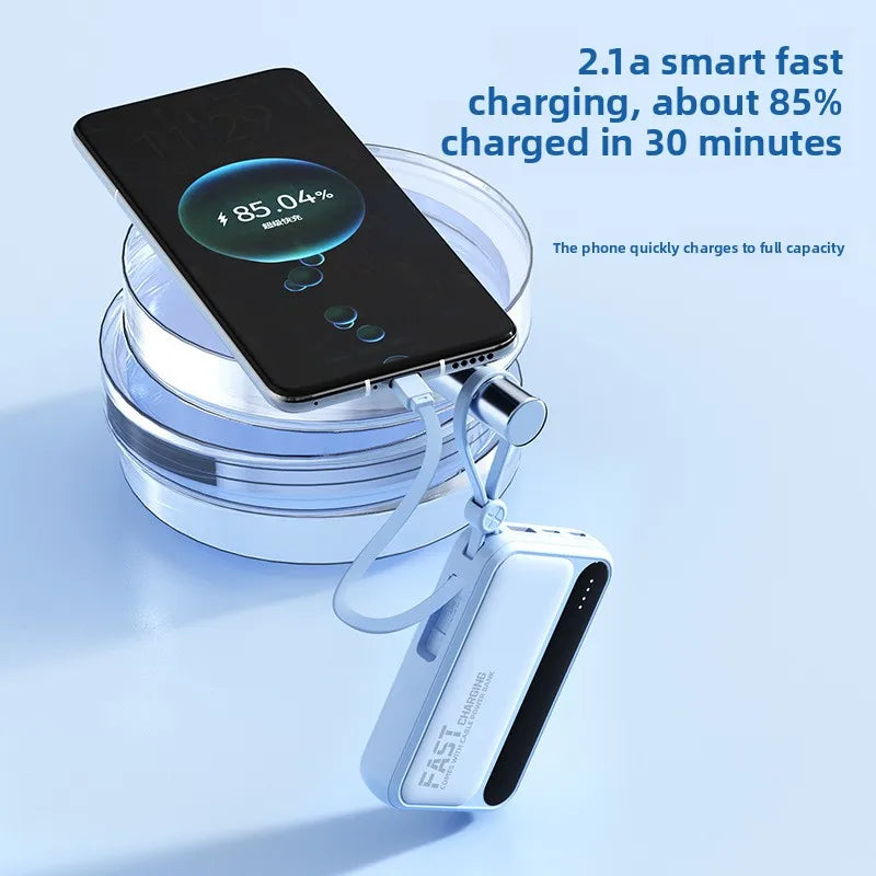 DIEZONG Powerbank 10000/20000mAh – 4 eingebaute Kabel 25W Schnellladung