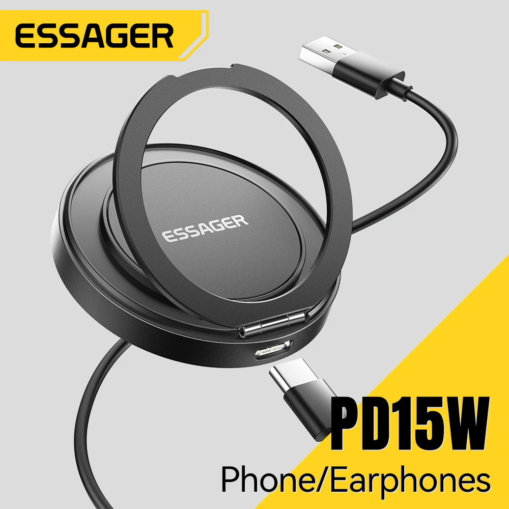 Essager 15W Magnetischer Wireless Charger mit Halter – iPhone 12-17 AirPods