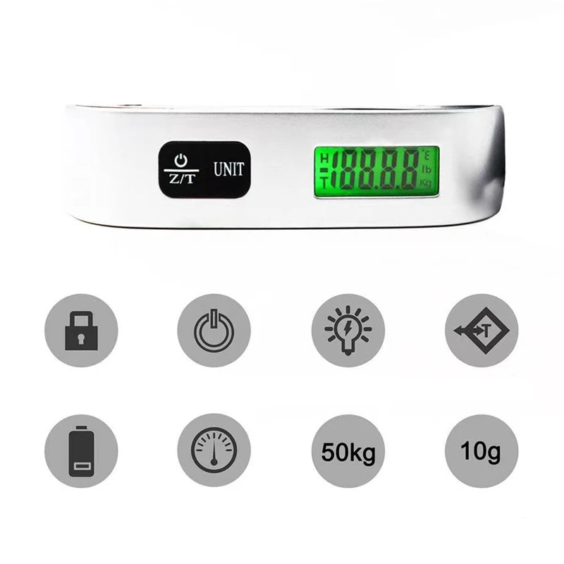 Kofferwaage Digital – 50kg LCD Temperatur kg/lb CE zertifiziert