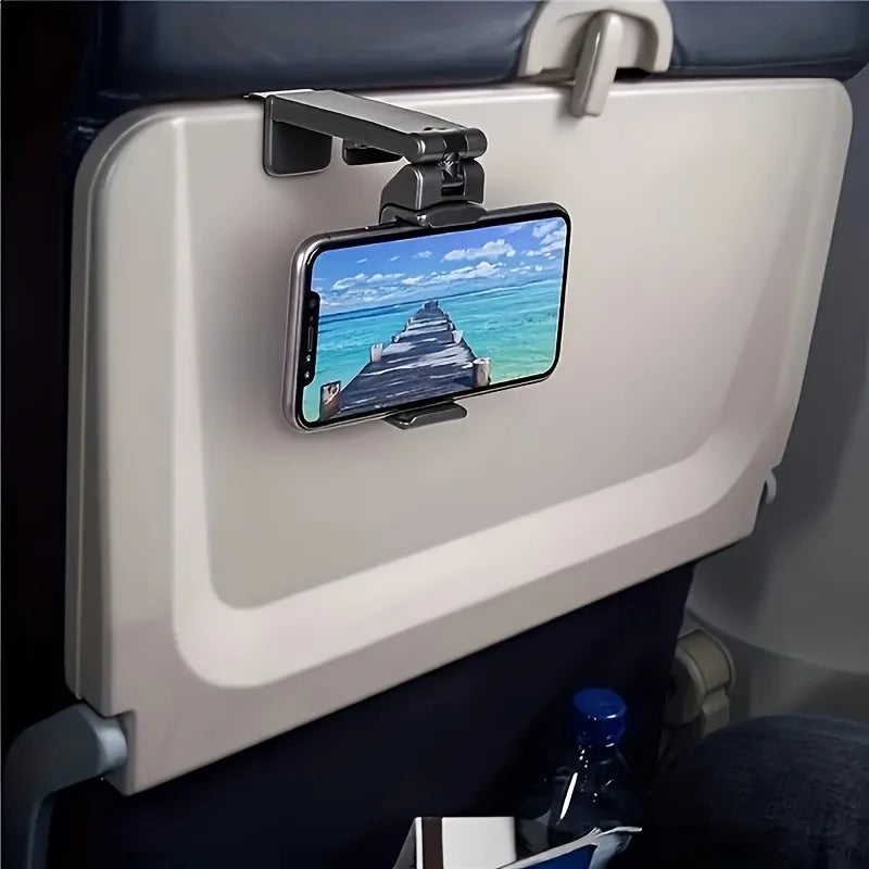 Faltbarer Flugzeug Handyhalter – Universal Verstellbar Rotierbar Reise & Desk