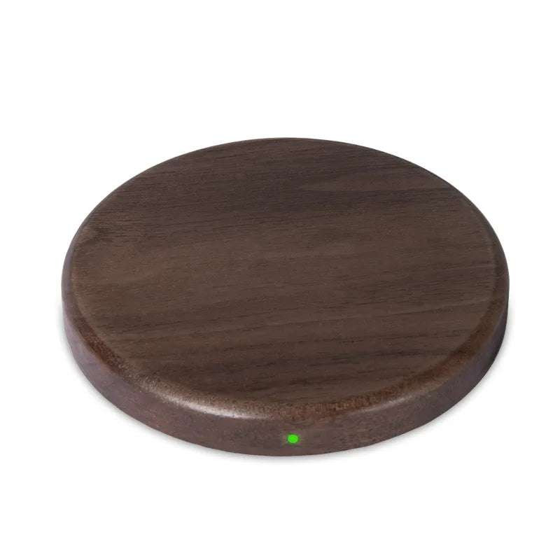 Walnussholz Wireless Charger – 10W/15W Slim Pad iPhone 8-17 Android Google Pixel