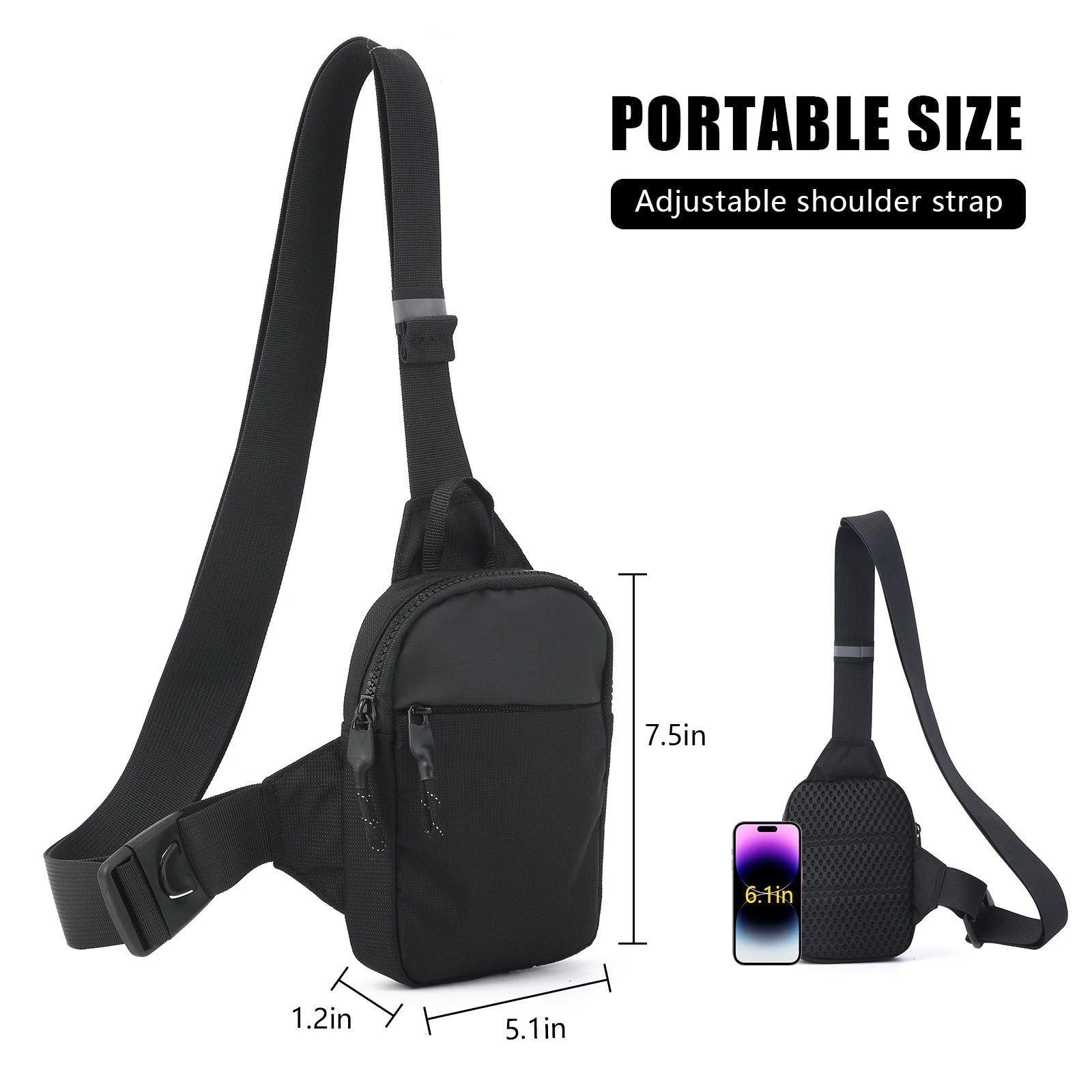 Mini Crossbody Bag RFID Anti-Diebstahl – Nylon Wasserdicht Unisex