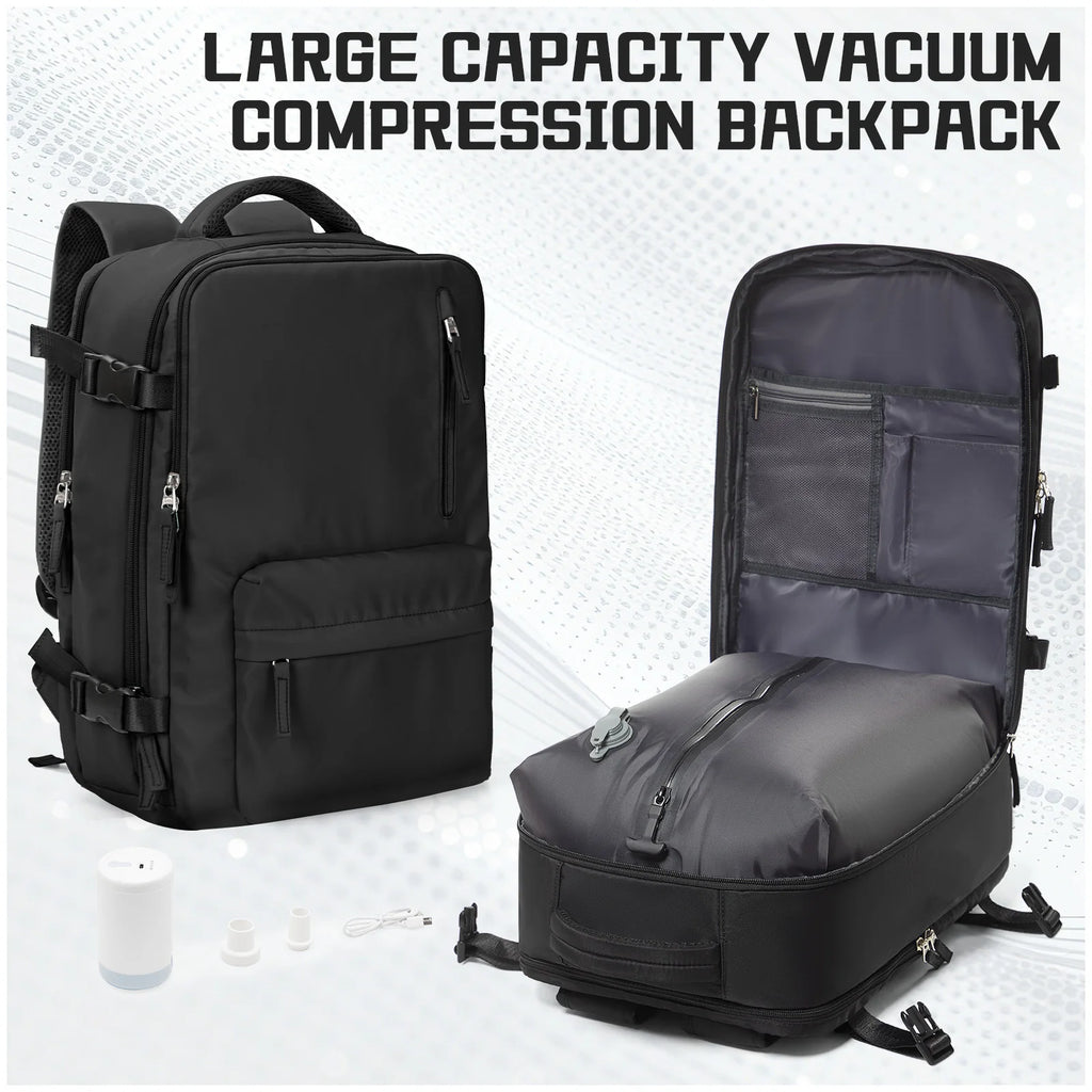 Vacuum Storage Bags，Vacuum Travel Backpack Space Saver Vacuum Sealed Bags for Clothes Compression Travel BagsTravel Essentials
