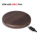 Walnussholz Wireless Charger – 10W/15W Slim Pad iPhone 8-17 Android Google Pixel