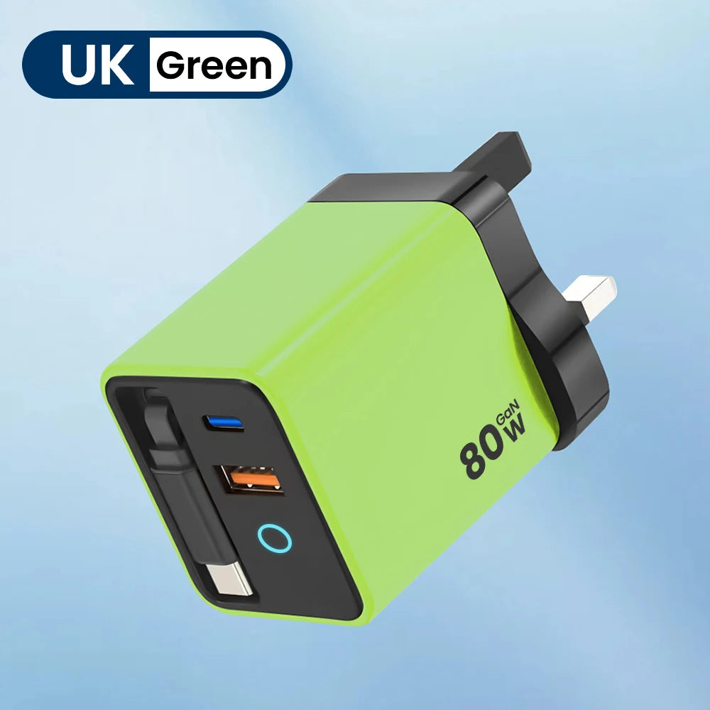 Elough 80W GaN Premium Ladegerät – Multi Port iPhone Samsung Google Pixel Huawei