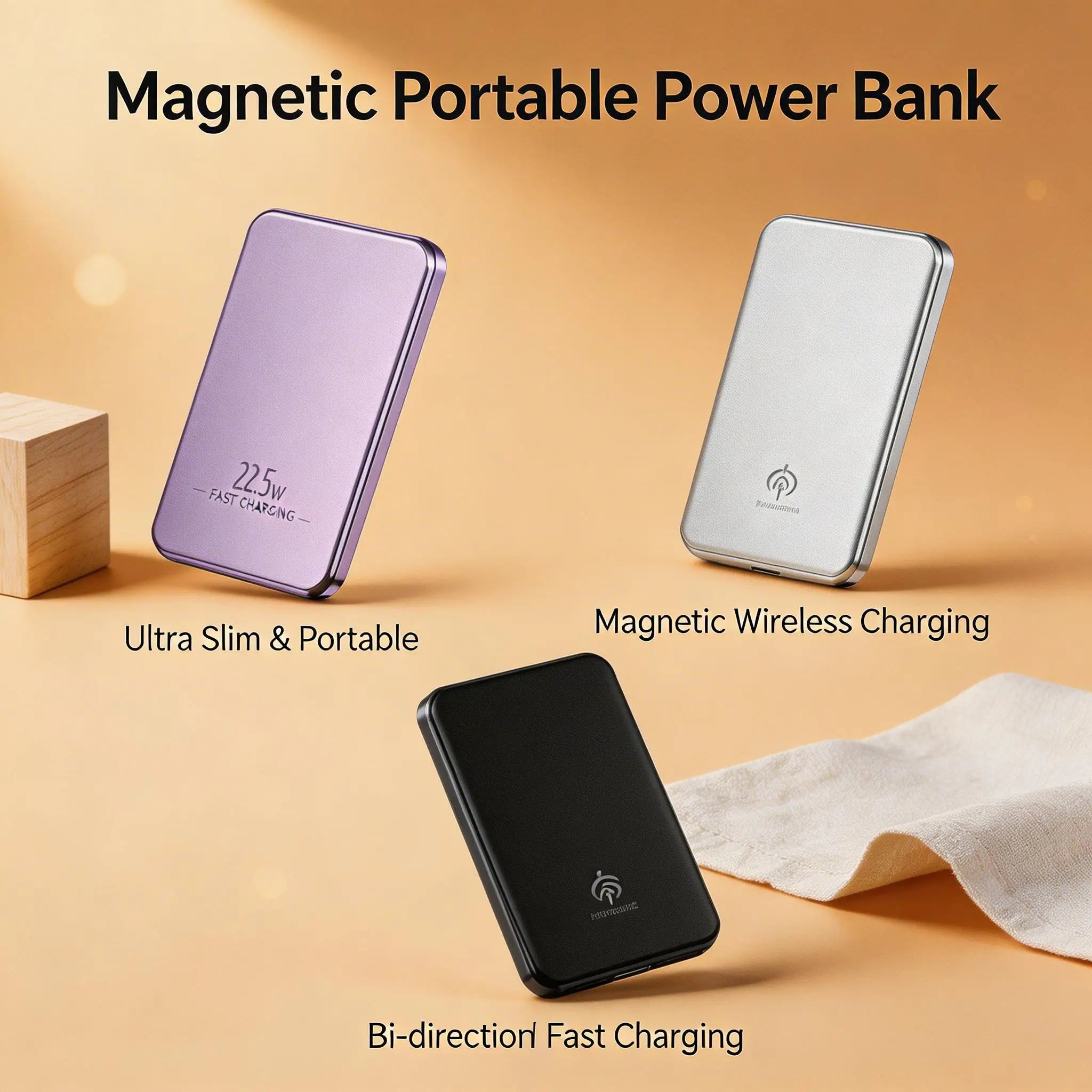 Magnetische Wireless Powerbank – 20W USB-C Schnellladung für iPhone & Android