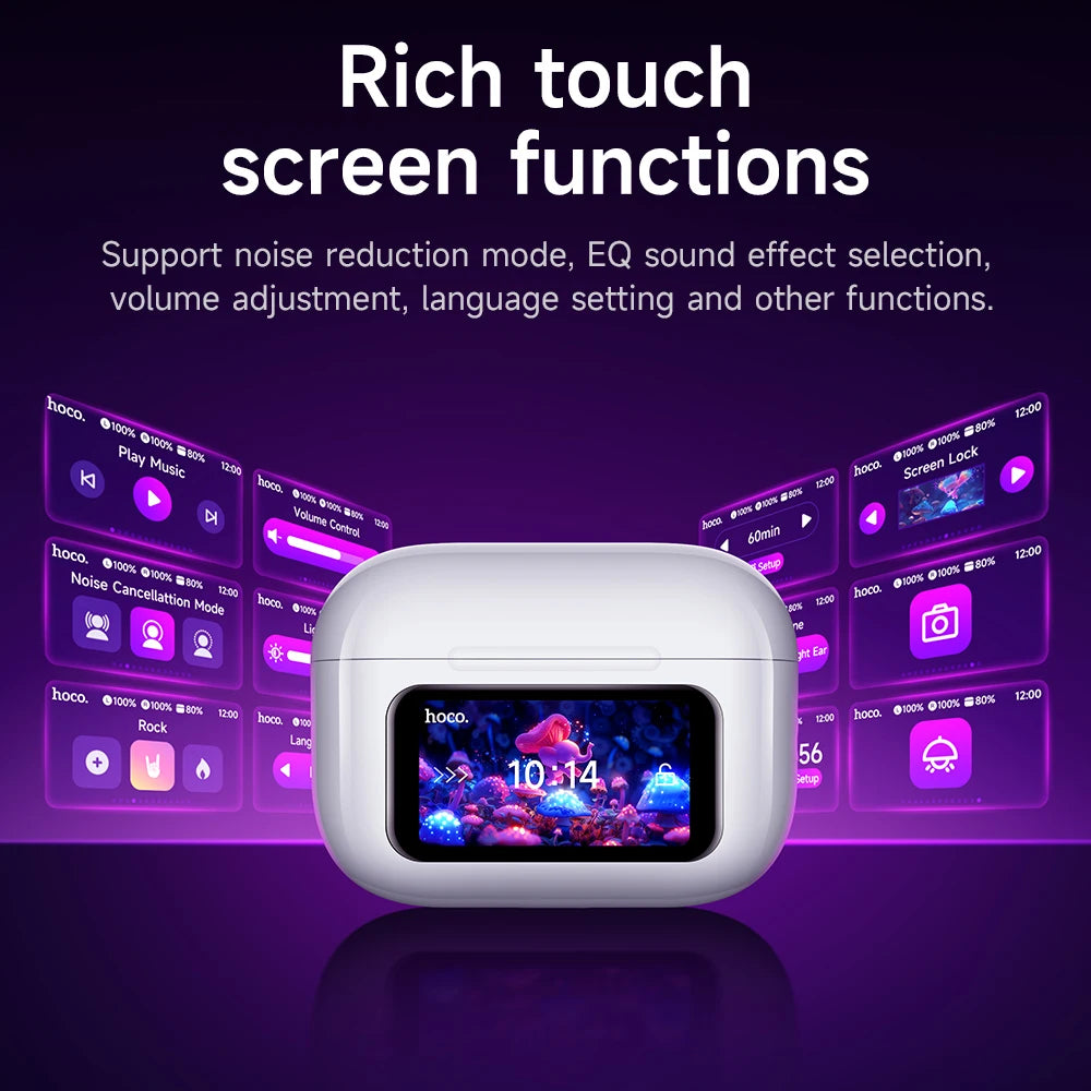 HOCO EW72 TWS Earbuds ANC – Bluetooth 5.4 LCD IPX5 Super Bass 20h