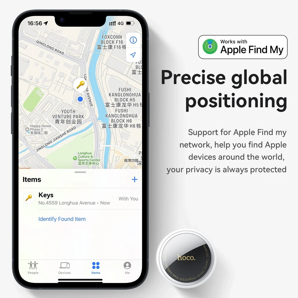 HOCO E91 Premium Bluetooth GPS Tracker – Airtag kompatibel Anti-Lost Smart Finder
