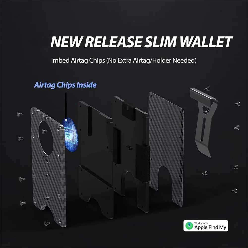 Smart Metal Wallet Find My – RFID Blocking 12 Karten 11 Farben iOS