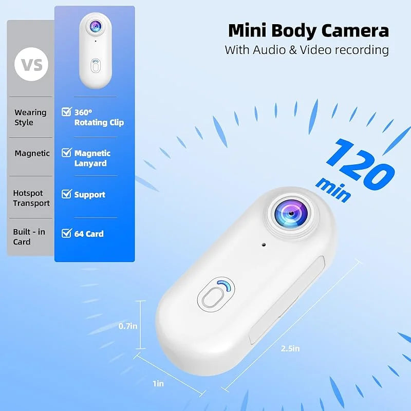 4K Mini Action Kamera – WiFi Wasserdicht Thumb POV Body Cam Standard & PLUS