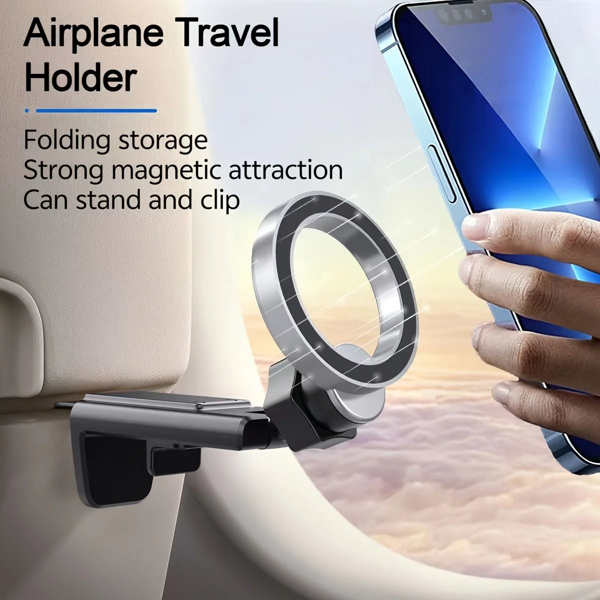 Magnetischer Flugzeug Handyhalter – Universal Tray Table & Desktop Holder